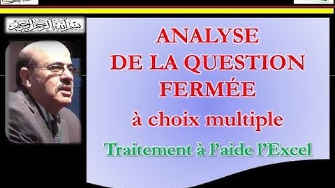 Analyse de questions à choix multiple: traitement par Excel