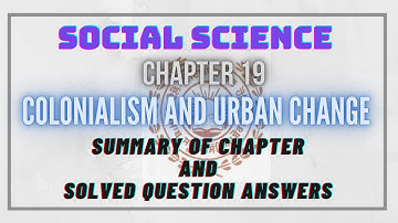 |CLASS 8TH| HISTORY|PSEB|CHAPTER 19 [ COLONIALISM AND URBAN CHANGE]