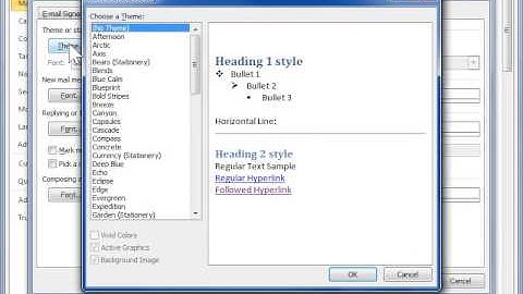 Outlook 2010 Use Stationery and Themes