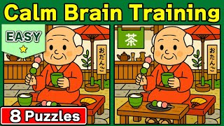 【EASY】Spot the Difference Journey – 8 Calming Picture Challenges #78