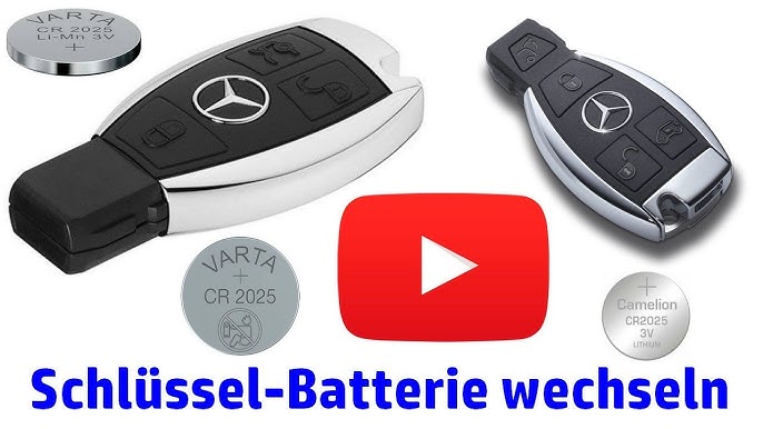 Mercedes Benz Schlüssel Batteriewechsel - Anleitung! - YouTube