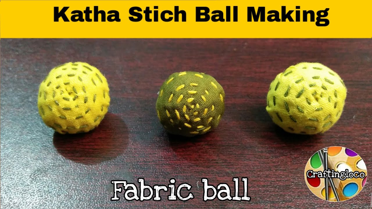 Katha stich ball making | Kantha stich cotton ball making for jewelry