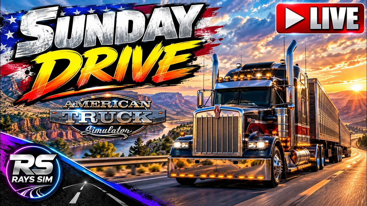 LIVE 🔴 Sunday Drive in American Truck Simulator 🚛 | Chill ATS Trucking