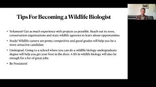Tips for Students Interested in Becoming a Wildlife Biologist
