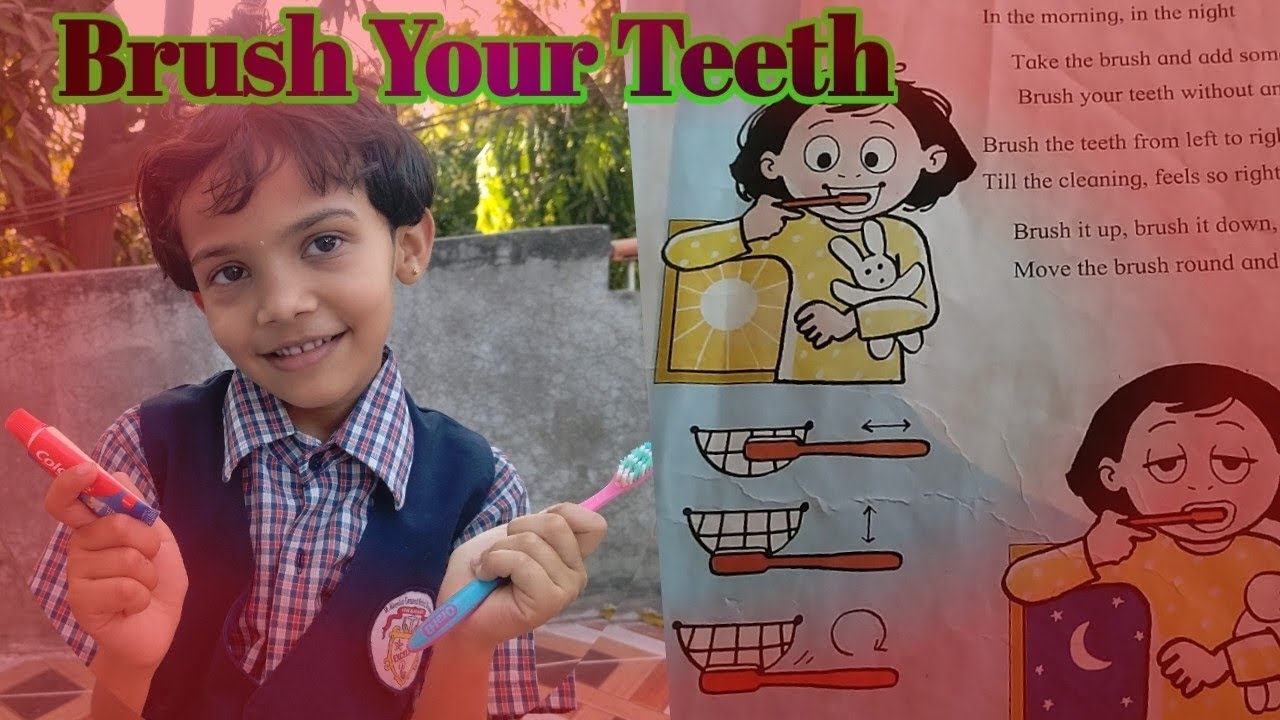 Brush Your Teeth || standard 1 poem || ब्रश युअर टीथ || इयत्ता पहिली ...