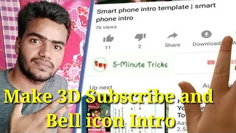 How to Make 3D Subscribe and Bell icon Intro Full Tutorial [2019] in Hindi || by 5-Minute Tricks.