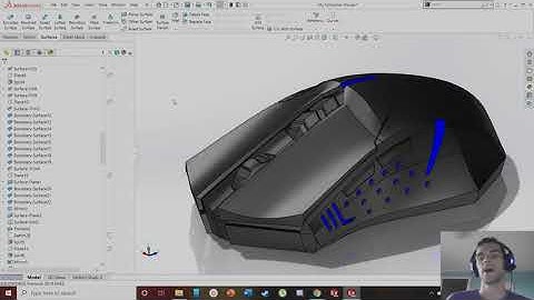 SolidWorks Tutorial - Surface Modeling - Bluetooth Mouse
