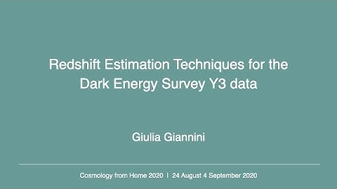 Giulia Giannini | Redshift Estimation Techniques for the Dark Energy Survey Y3 Data
