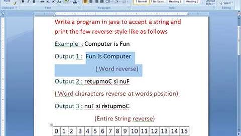 String Reverse in different Styles using Bluej With Full Explanation.