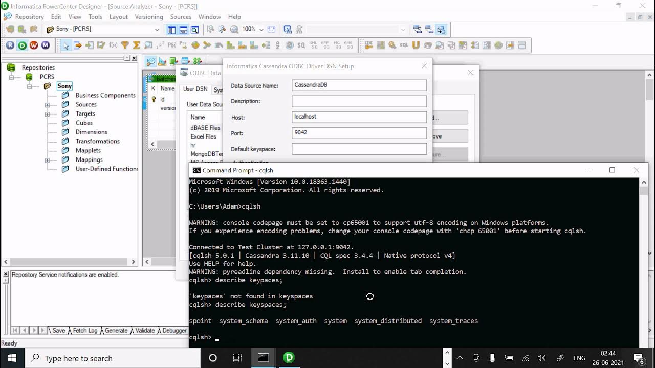 How to connect cassandra with informatica YouTube