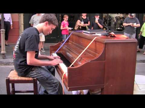 Incredible Boy Plays Street Piano in New Orleans