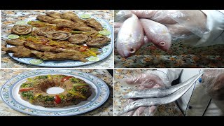 طريقه سهله جدا لعمل سمك فرايد مع ارز احمر بالشبت How to make fried fish with red rice with dill