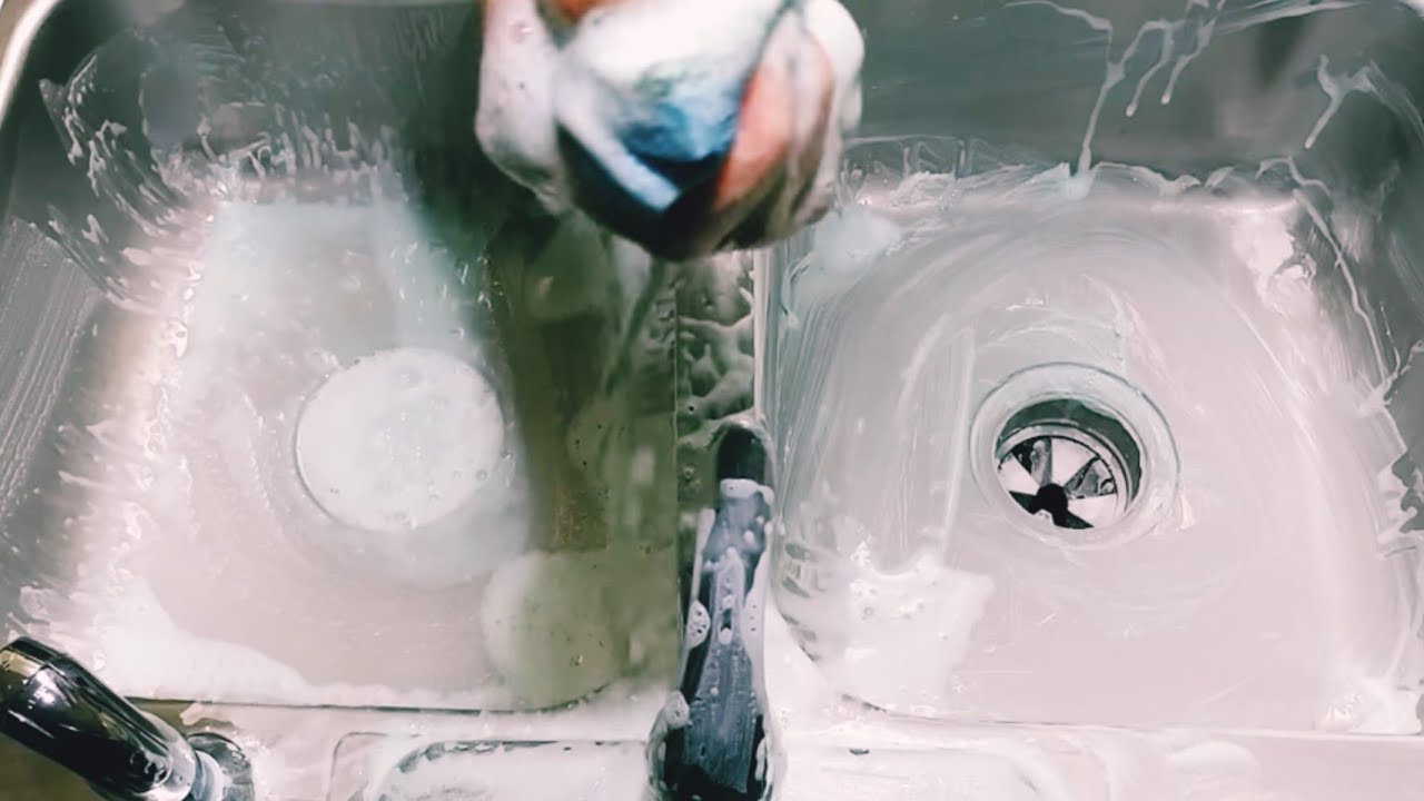 Sink Cleaning With SOS Bleach Powder Scrubbing ASMR YouTube