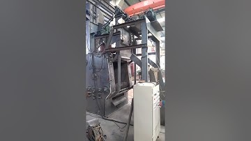 tumble rubber belt type shot blasting machine with automatic loading and unloading system