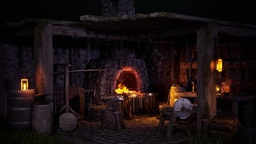 Unreal Engine 5  Diorama - Medieval Blacksmith Workstation