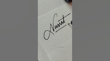 N letter Signature❤️✨| Nusrat🌷| Comment your Name #ytshorts #youtubeshorts #shortsfeed