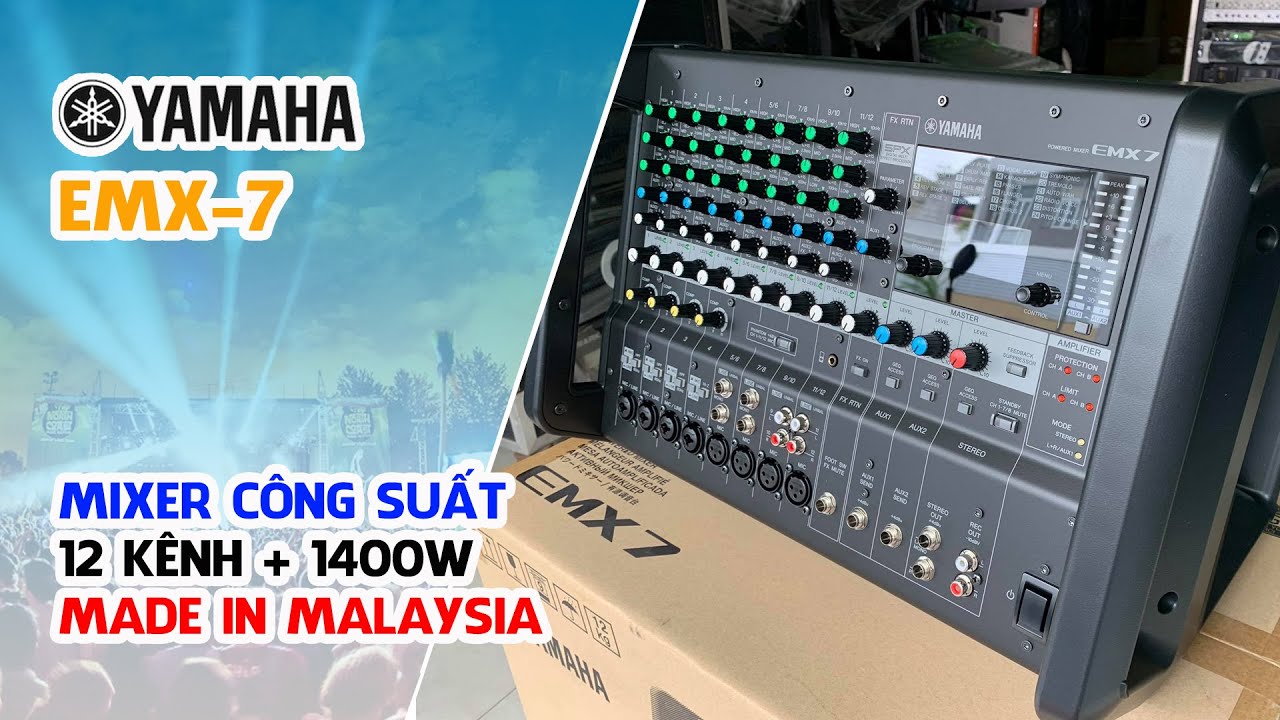 Emx 7 Yamaha EMX-7 // Mixer 12 Ngõ Vào Liền Công Suất 1400w - Tích Hợp Effect ...