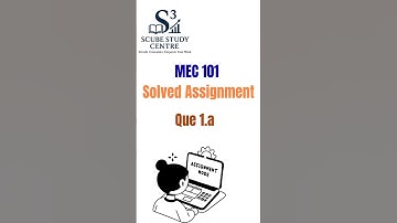 MEC 101 Solved Assignment Que 1. a 2024- 2025 #MEC101Assignment #mec101 #ignou #shortvideo