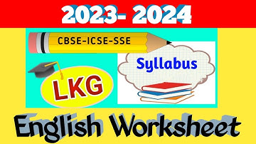 Nursery Class English Syllabus 2023-2024/Nursery syllabus worksheet/nursery tuition class part -1