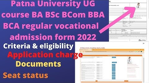 🔥Patna University UG course BA BSc BCom regular vocational  admission form apply a step by step🔥PU 🔥
