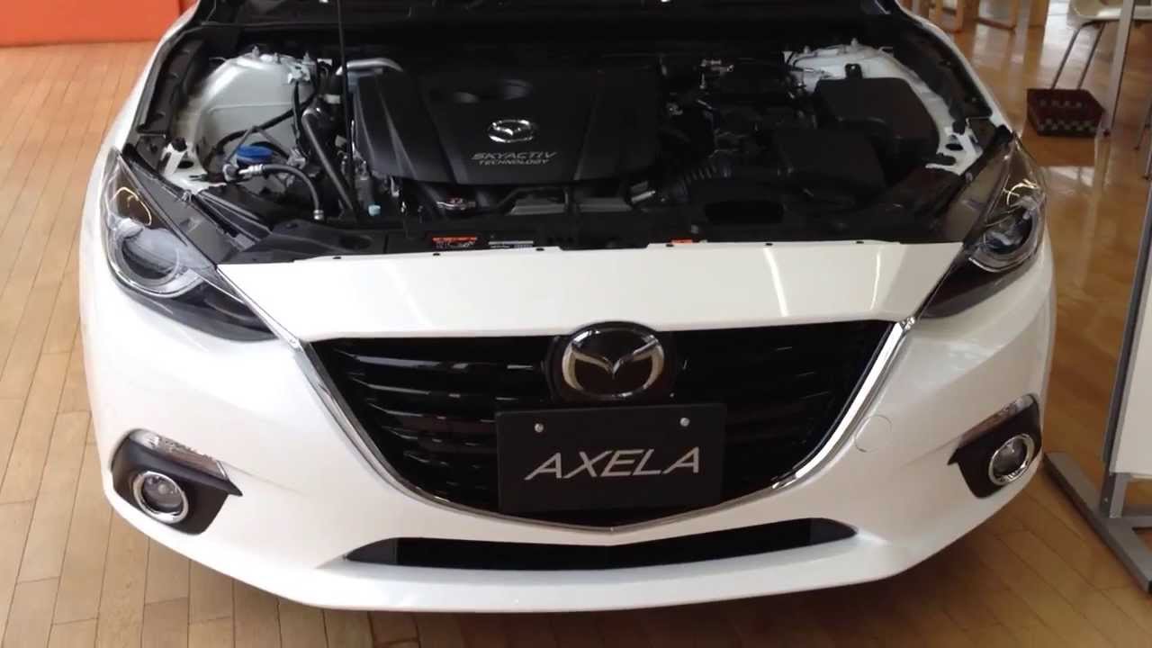 最新車 Mazda 新型アクセラ スポーツ s Touring ホワイト ボンネットを開けてみた Youtube