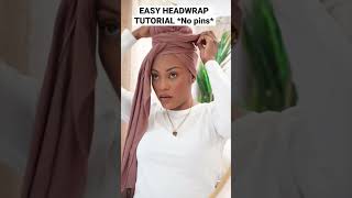 Celebrity SIMPLE HEADWRAP TUTORIAL *No pins* Wealth