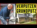 WAND VERPUTZEN - Grundputz auftragen | Fassade verputzen! | Home Build Solution