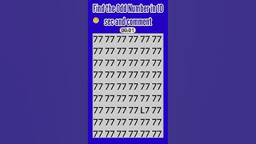 Find the Different Number Only Smart People Can Solve It 7-Second Brain Test! Can You Spot It