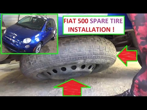 Spare Tire Removal and Installation on Fiat 500  How to Put Spare Tire