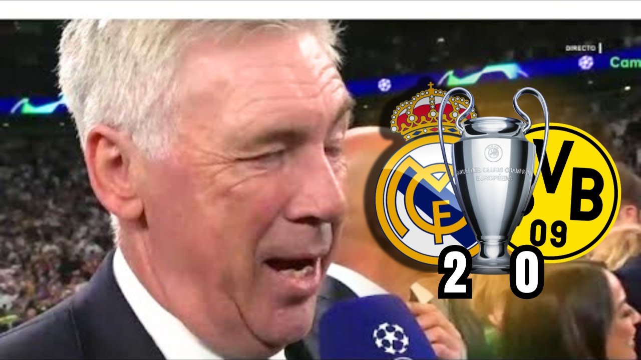 🏆MIRA LA REACCIÓN DE CARLO ANCELOTTI TRAS EL 15º TÍTULO DEL REAL MADRID ...