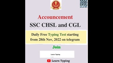 SSC CGL and CHSL typing test