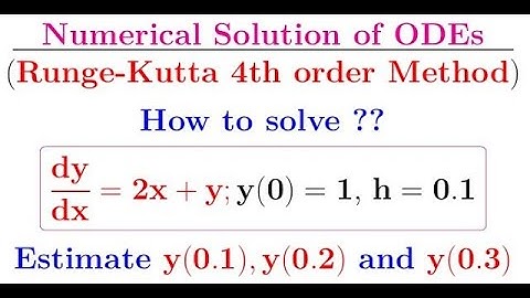 Runge-Kutta 4th order method: How to solve ODEs numerically given the initial conditions (IVPs).
