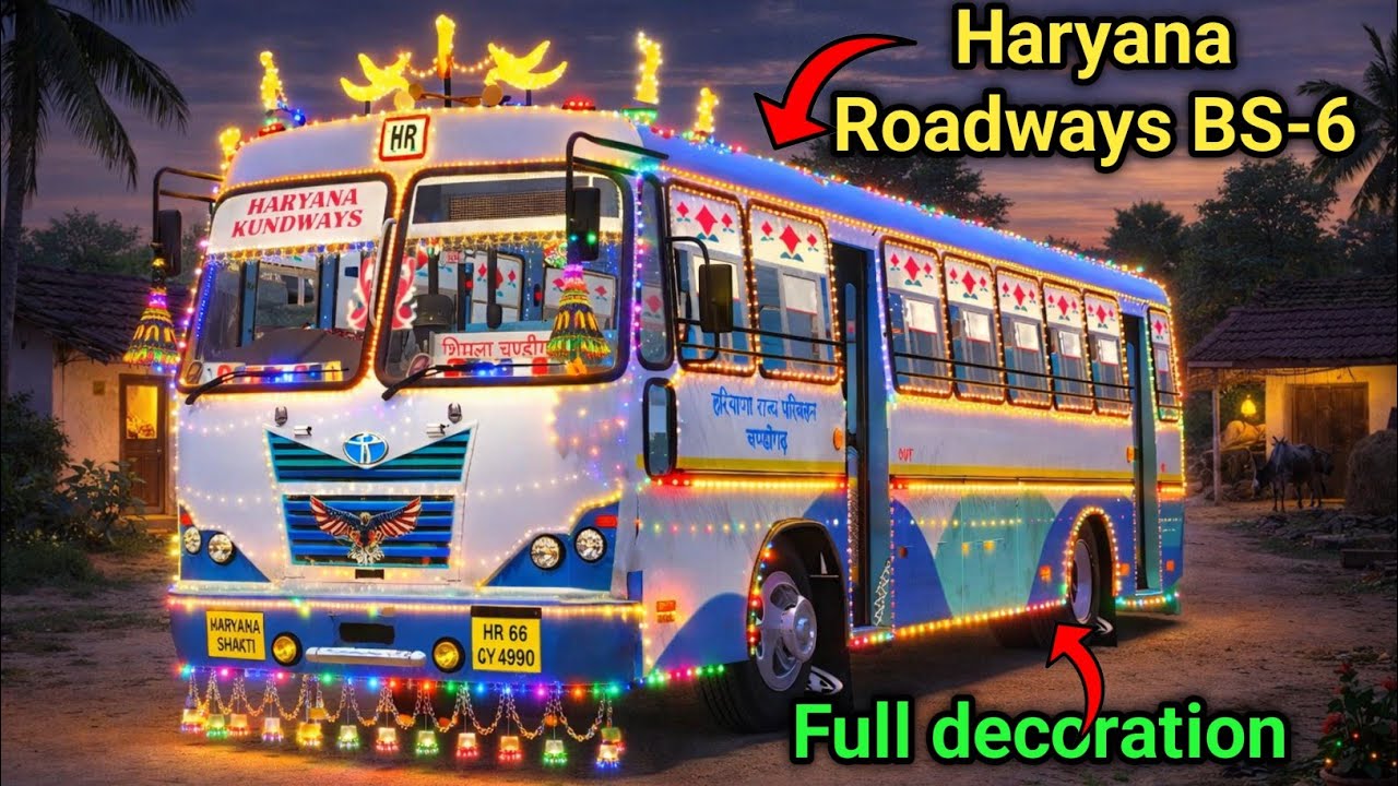 How To Download Haryana Roadways Bus & Full Decoration 😍 | BUSSID Hindi