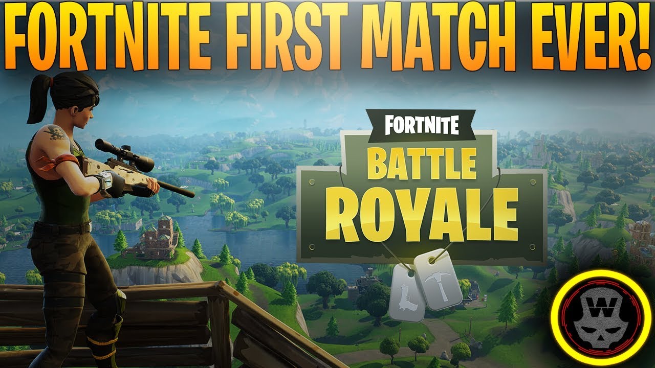 fortnite battle royale first match - first game of fortnite