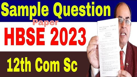 sample question paper computer science class 12 hbse 2023 haryana board by vijay kumar