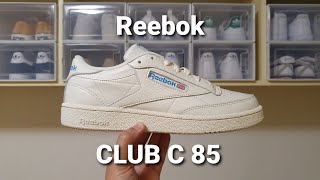 REEBOK CLUB C 85 CHALK/CYAN - ZALORA SNEAKER UNBOXING, REVIEW, ON FEET | Sneakers Yo