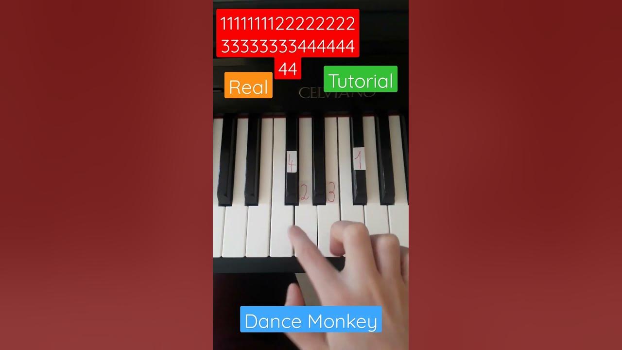 Dance Monkey tutorial on piano #shorts #piano #tutorial