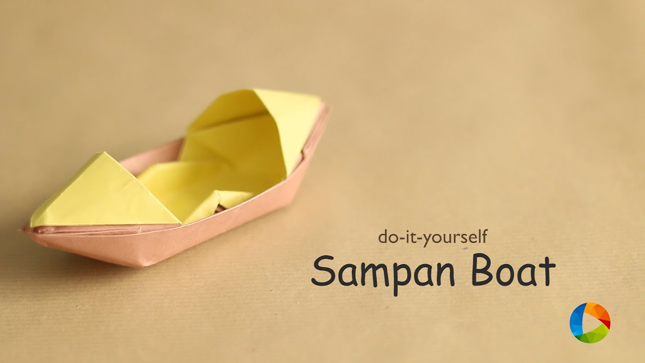 How to make DIY Origami Sampan Boat YouTube