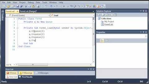 Visual Basic Tutorial - 83 - Queues