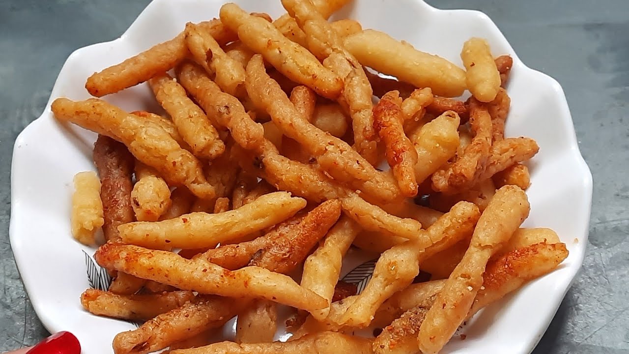 Crispy Rice Flour Kurkure Recipe Home made Rice Kurkure Chips recipe