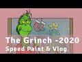 Grinch Fan Art iPad Procreate Speed Drawing + Christmas Time 2020 Vlog