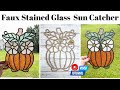 How To Make a Faux Stained Glass Pumpkin Owl Suncatcher!