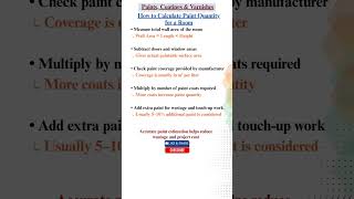 How to Calculate Paint Quantity for a Room | Paint Estimation Explained #civilengineering #painting