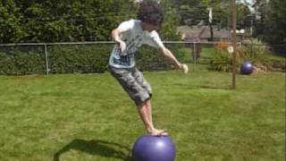 extreme exersice ball stunts (re-done)