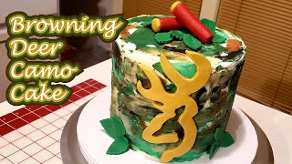 Browning Deer Camouflage Cake | Red Velvet Cake Tutorial & Recipe