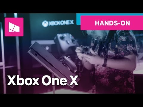 E3 2017: Игровая приставка Xbox One X в реальной жизни – видео