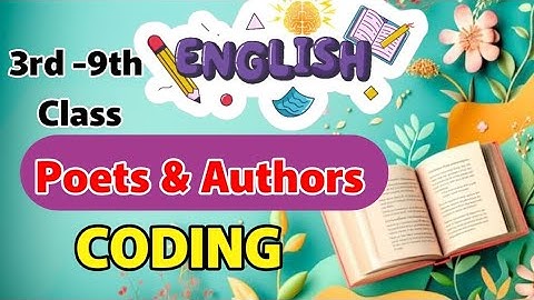 AP DSC 3rd to 9th class English poets & author