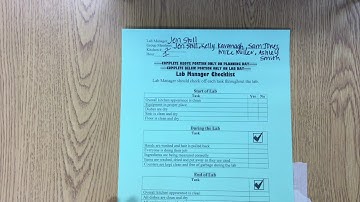 Job Day Webquest: Lab Manager Checklist (Task 1)