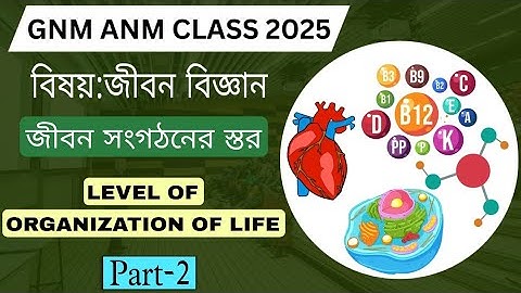 জীবন সংগঠনের স্তর | Levels of Organization of Life | GNM ANM class 2025 | gnm nursing course