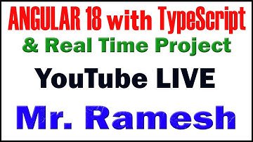 ANGULAR 18 TUTORIAL BY Mr.  RAMESH